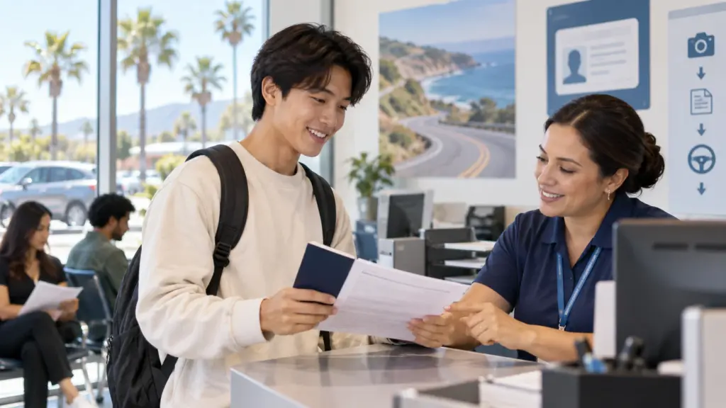 加州如何考駕照？加州駕照如何考？加州駕照需要準備文件、外州駕照換加州駕照？加州DMV 國際學生 F-1 沒有 SSN 也能申請｜加州駕照路考、加州駕照筆試 REAL ID、需要文件、台灣駕照與外州換照整理 image 1